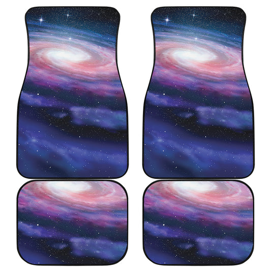 Spiral Milky Way Print Front and Back Car Floor Mats