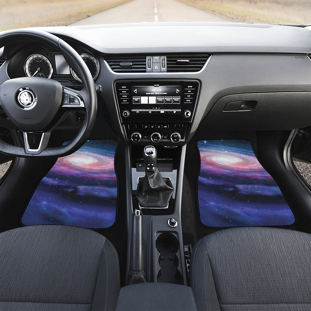 Spiral Milky Way Print Front and Back Car Floor Mats