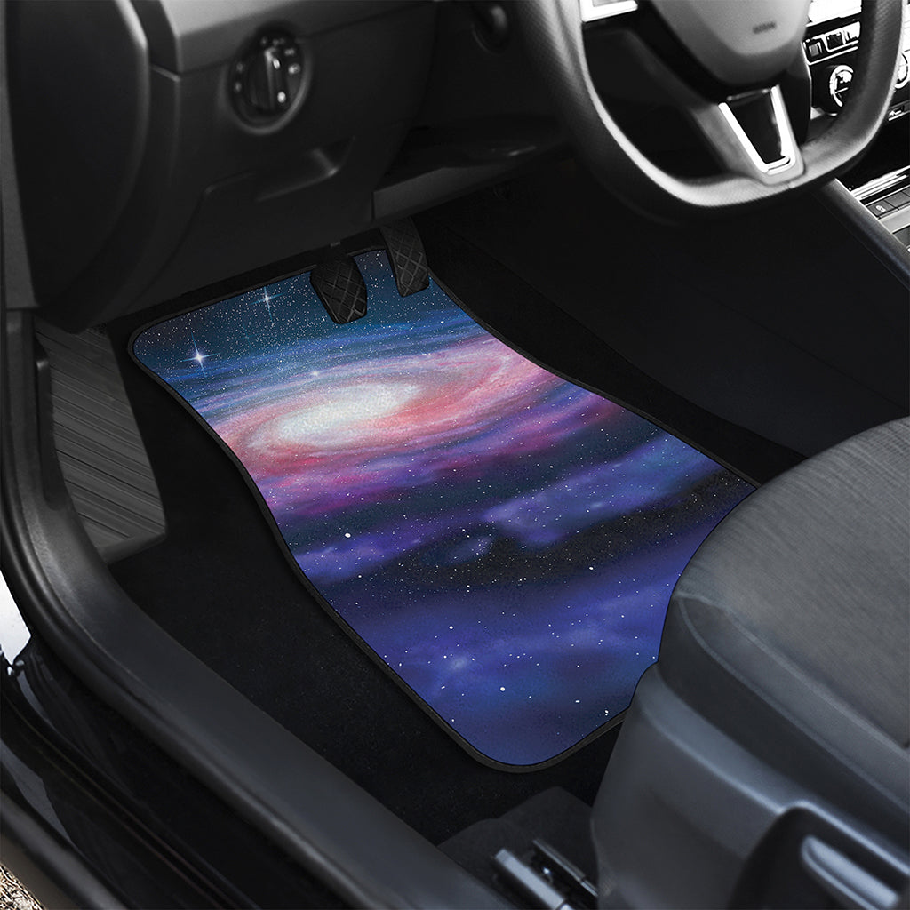 Spiral Milky Way Print Front and Back Car Floor Mats