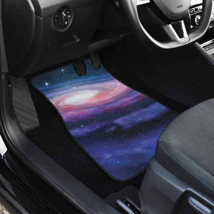 Spiral Milky Way Print Front and Back Car Floor Mats