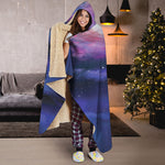 Spiral Milky Way Print Hooded Blanket