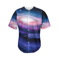 Spiral Milky Way Print Men's Baseball Jersey