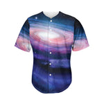 Spiral Milky Way Print Men's Baseball Jersey