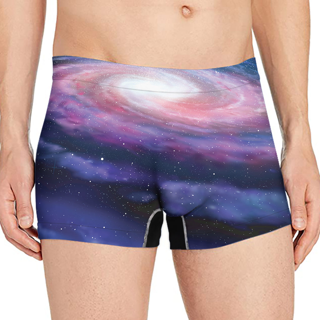 Spiral Milky Way Print Men's Boxer Briefs