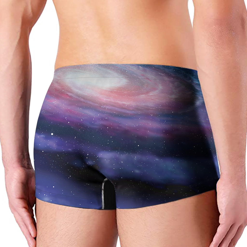 Spiral Milky Way Print Men's Boxer Briefs