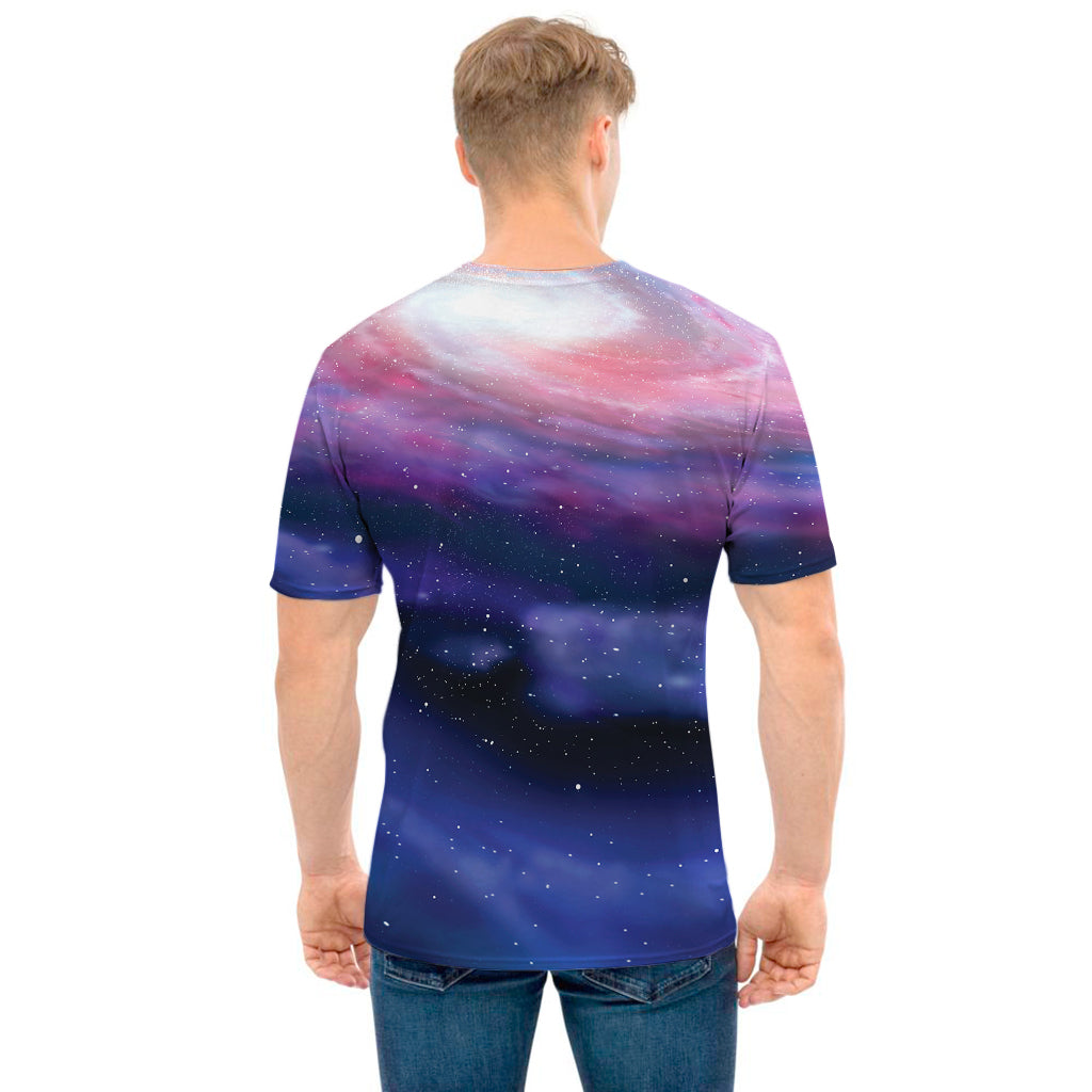 Spiral Milky Way Print Men's T-Shirt