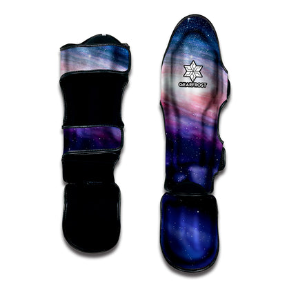 Spiral Milky Way Print Muay Thai Shin Guard