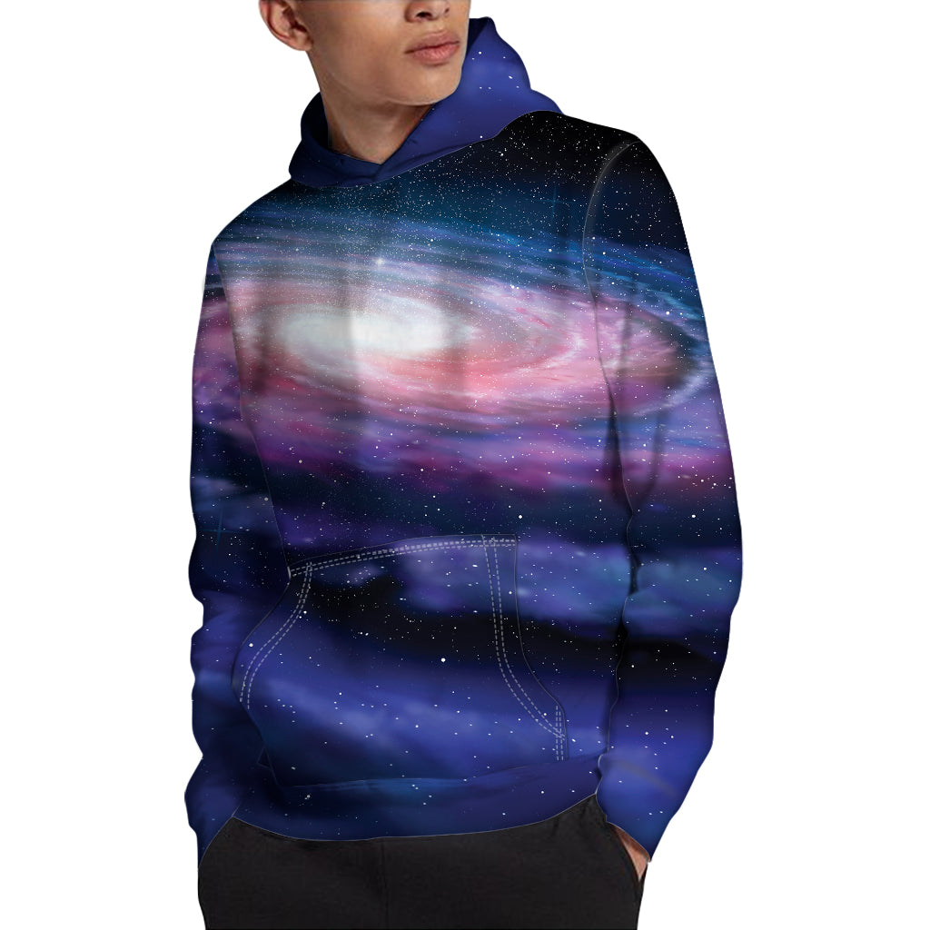 Spiral Milky Way Print Pullover Hoodie