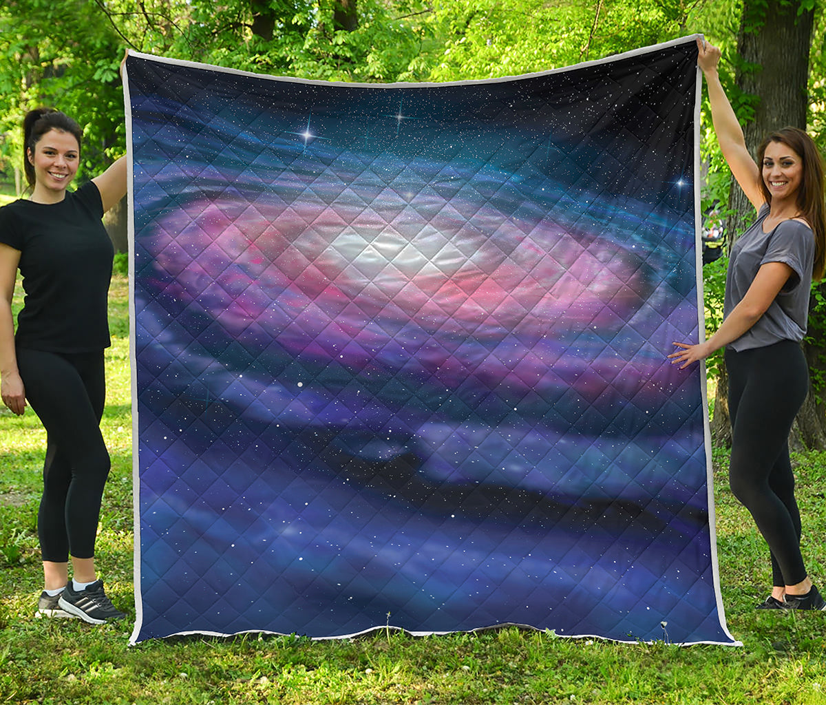 Spiral Milky Way Print Quilt