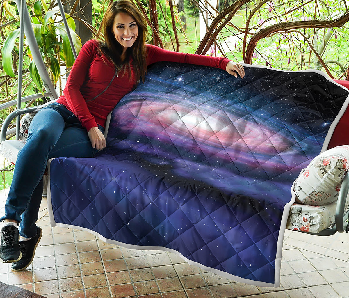 Spiral Milky Way Print Quilt