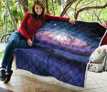 Spiral Milky Way Print Quilt