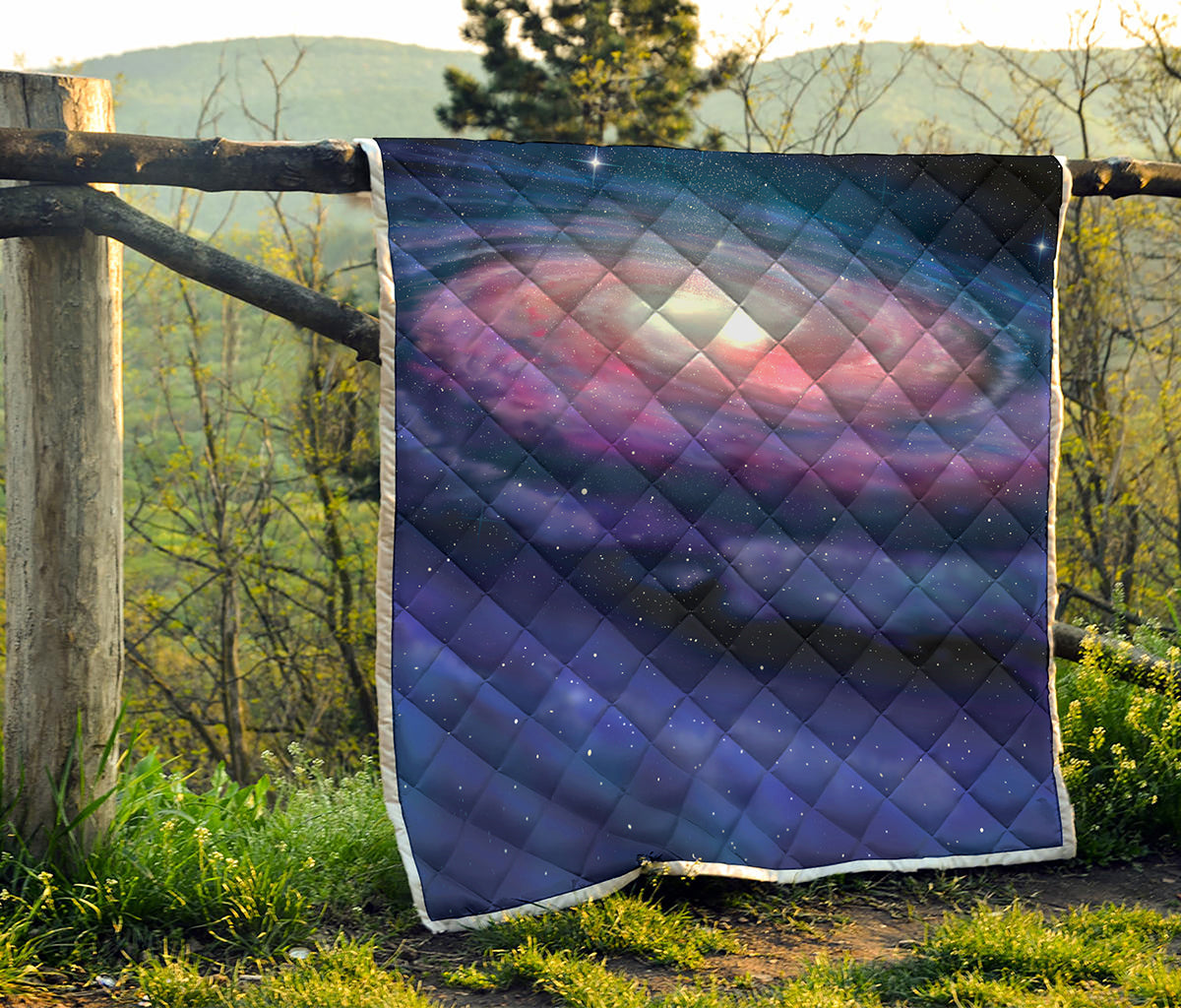 Spiral Milky Way Print Quilt