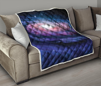 Spiral Milky Way Print Quilt