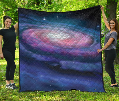 Spiral Milky Way Print Quilt