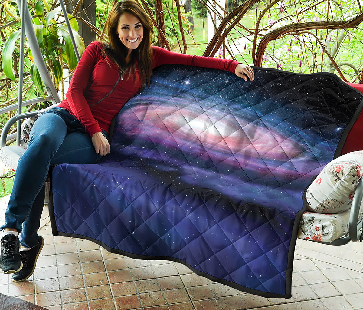 Spiral Milky Way Print Quilt