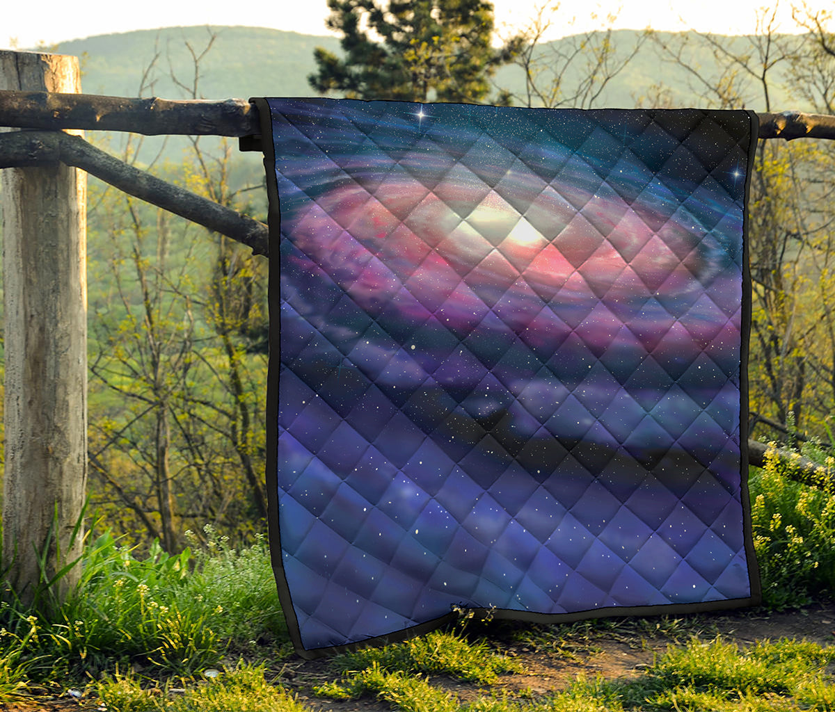 Spiral Milky Way Print Quilt