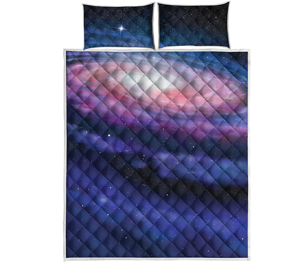 Spiral Milky Way Print Quilt Bed Set