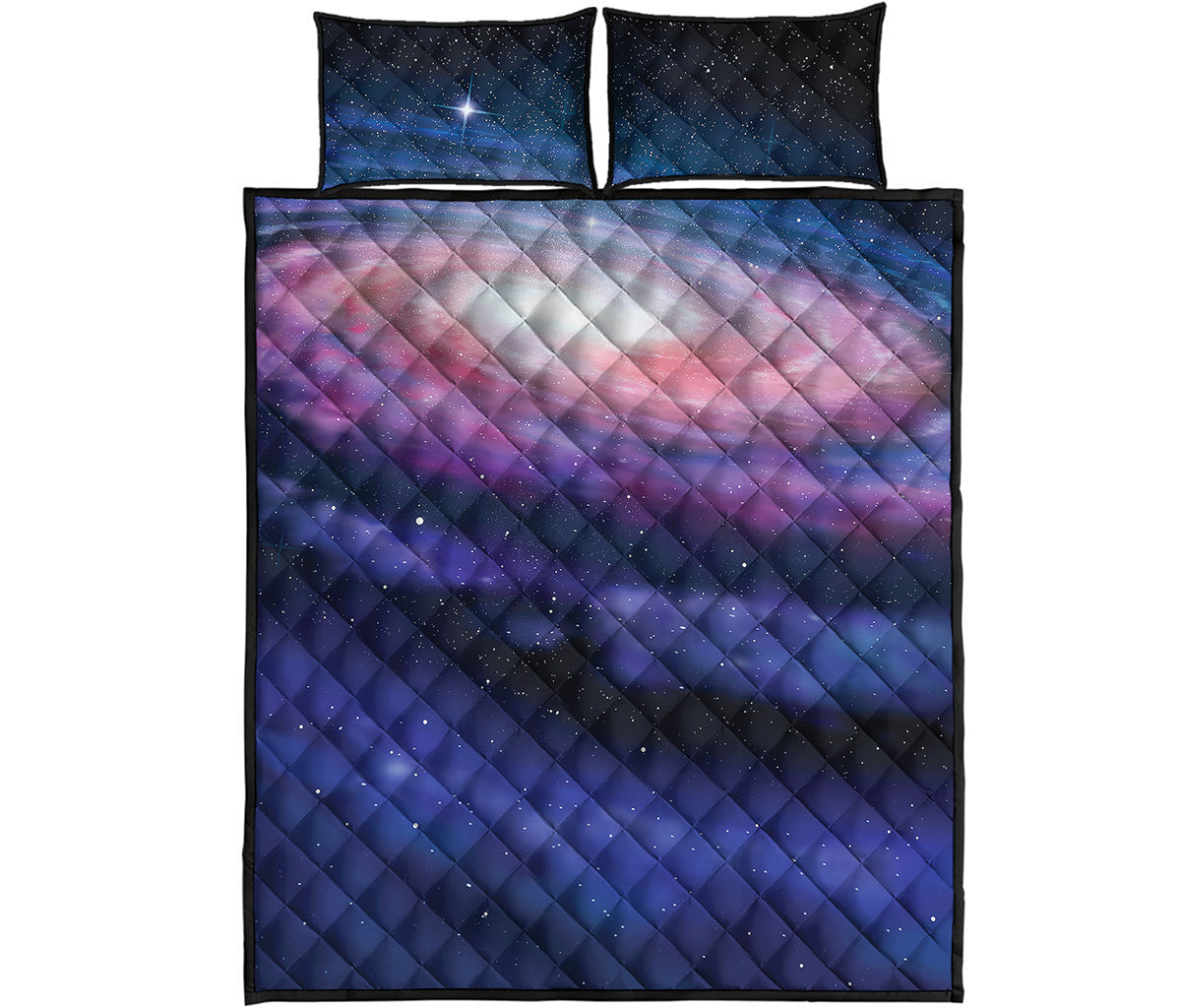 Spiral Milky Way Print Quilt Bed Set