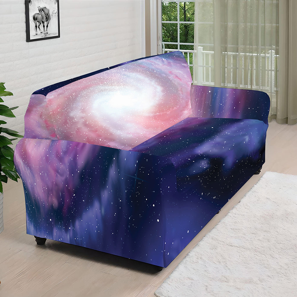 Spiral Milky Way Print Sofa Cover