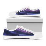 Spiral Milky Way Print White Low Top Shoes