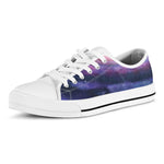 Spiral Milky Way Print White Low Top Shoes