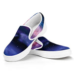 Spiral Milky Way Print White Slip On Shoes