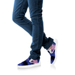 Spiral Milky Way Print White Slip On Shoes