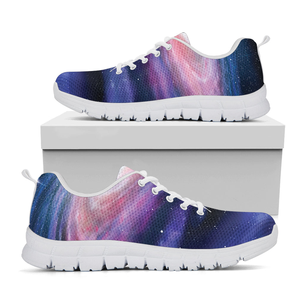 Spiral Milky Way Print White Sneakers
