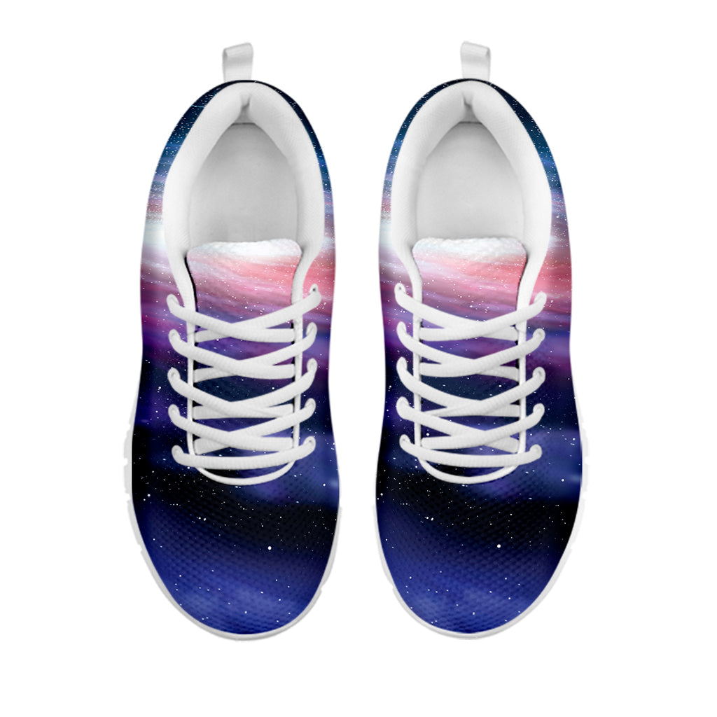 Spiral Milky Way Print White Sneakers