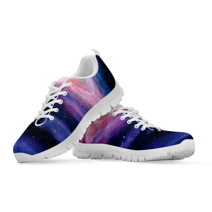 Spiral Milky Way Print White Sneakers