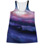 Spiral Milky Way Print Women's Racerback Tank Top