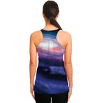 Spiral Milky Way Print Women's Racerback Tank Top