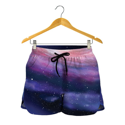 Spiral Milky Way Print Women's Shorts