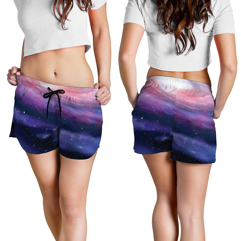 Spiral Milky Way Print Women's Shorts