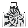 Spiral Piano Keyboard Print Apron