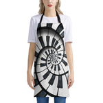 Spiral Piano Keyboard Print Apron