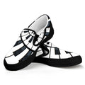 Spiral Piano Keyboard Print Black Slip On Sneakers