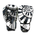 Spiral Piano Keyboard Print Boxing Gloves