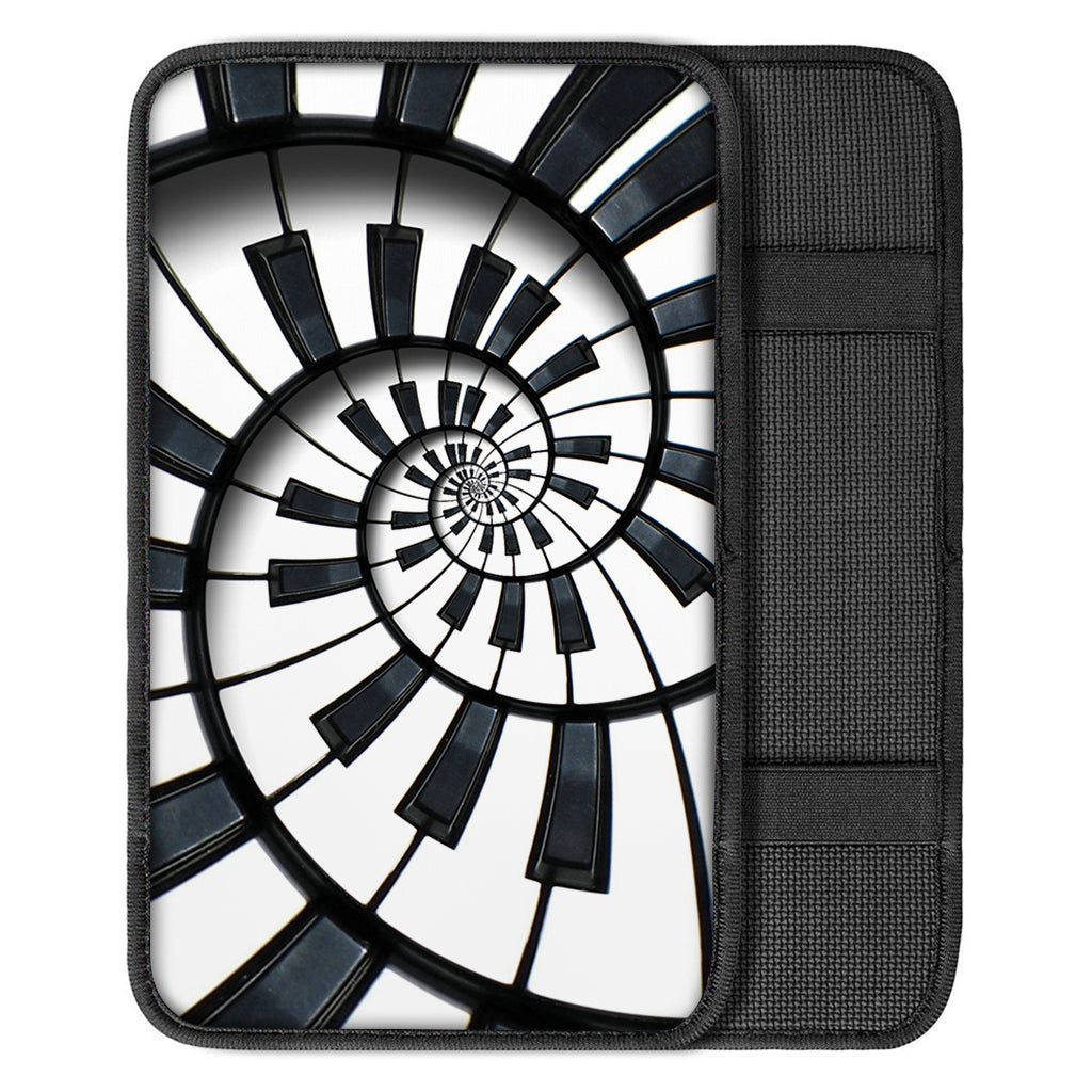 Spiral Piano Keyboard Print Car Center Console Cover