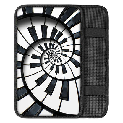 Spiral Piano Keyboard Print Car Center Console Cover