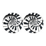 Spiral Piano Keyboard Print Car Coasters