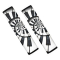 Spiral Piano Keyboard Print Car Seat Belt Covers