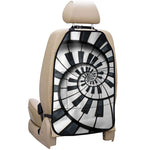 Spiral Piano Keyboard Print Car Seat Organizers