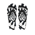 Spiral Piano Keyboard Print Flip Flops
