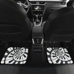 Spiral Piano Keyboard Print Front and Back Car Floor Mats