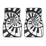 Spiral Piano Keyboard Print Front Car Floor Mats