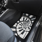 Spiral Piano Keyboard Print Front Car Floor Mats