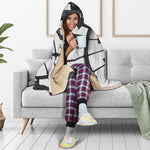 Spiral Piano Keyboard Print Hooded Blanket