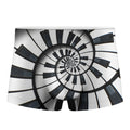 Spiral Piano Keyboard Print Men's Boxer Briefs