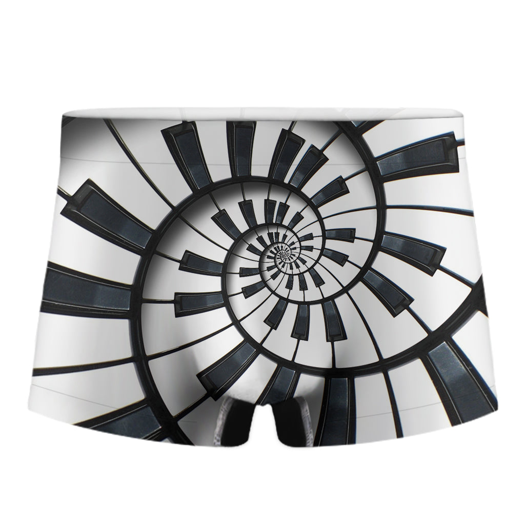 Spiral Piano Keyboard Print Men's Boxer Briefs